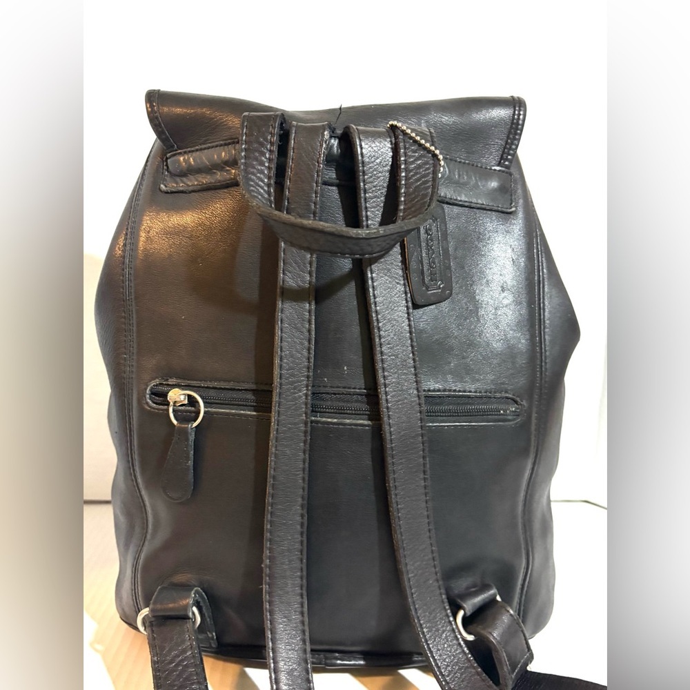 Coach vintage unisex Black Leather Bag - Picture 2 of 10